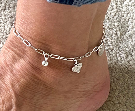 Thumbnail: Sterling silver charm anklet
