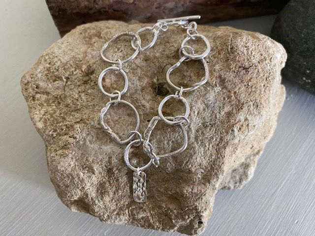 Thumbnail: Sterling silver Fused Link Bracelet