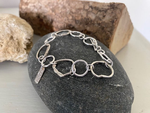 Thumbnail: Sterling silver Fused Link Bracelet