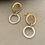 Thumbnail: Gold and silver circle stud earrings