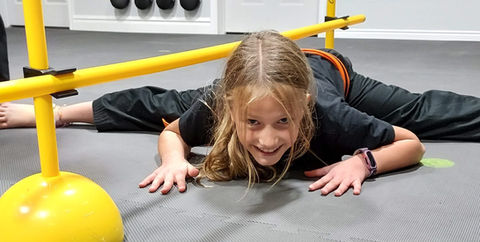 Park Martial Arts student doing splits, fun