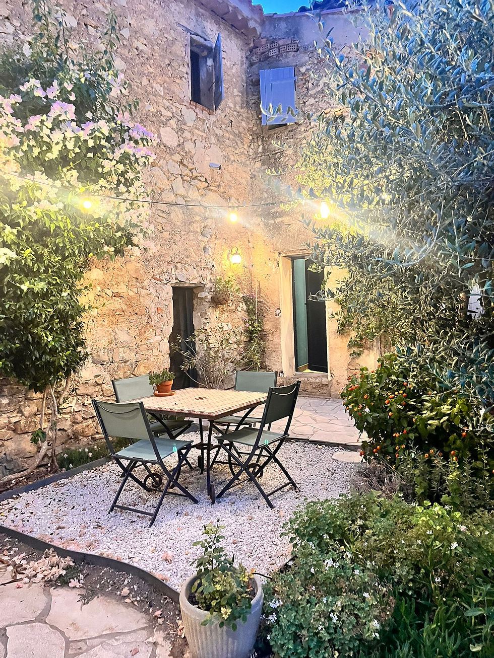 ingang gîte met terras