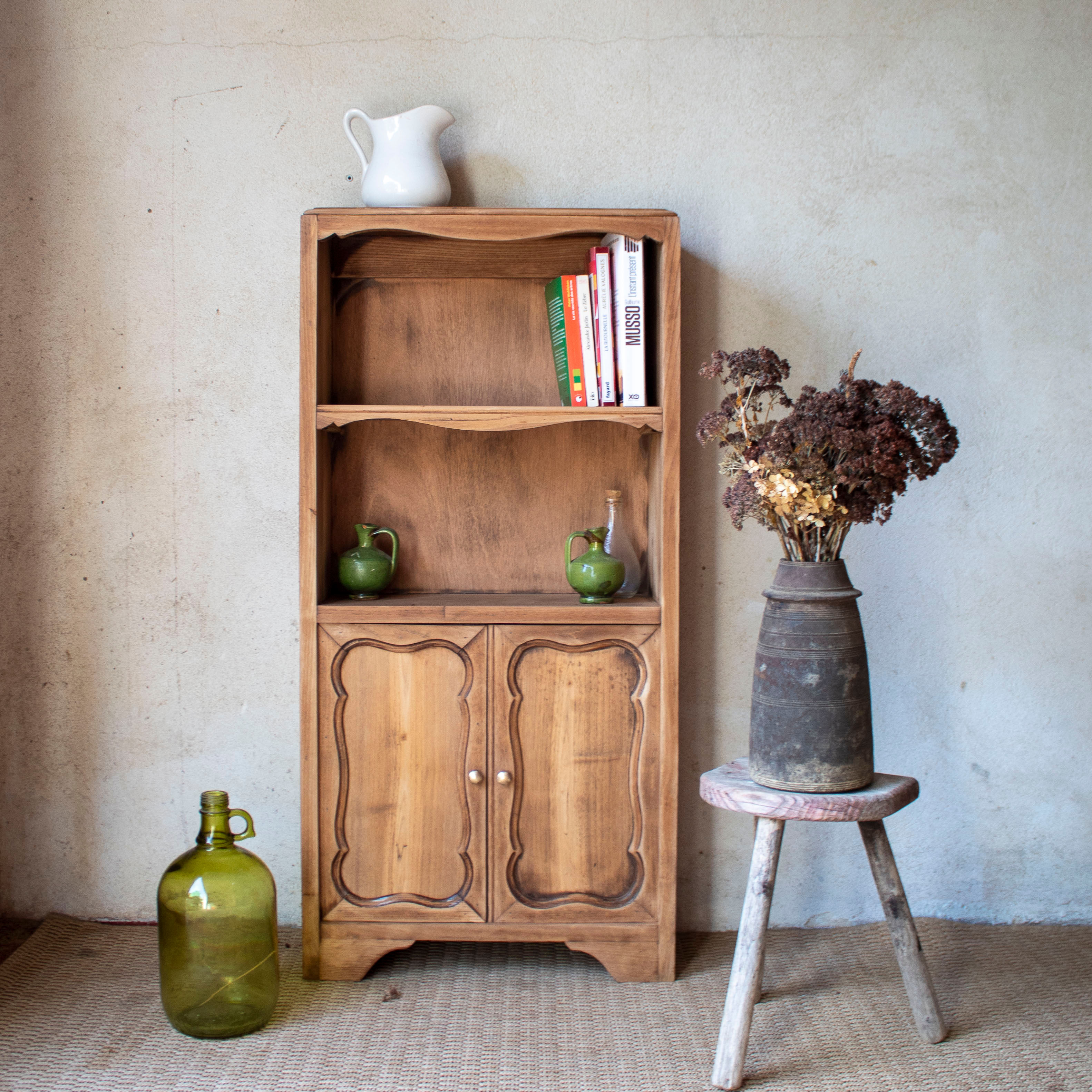 Petite bibliothèque ancienne meuble relooking