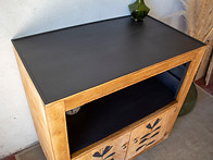 aubepine BIBLIOTHEQUE DECOR PEINT A LA MAIN PEINTURE CHAUX
