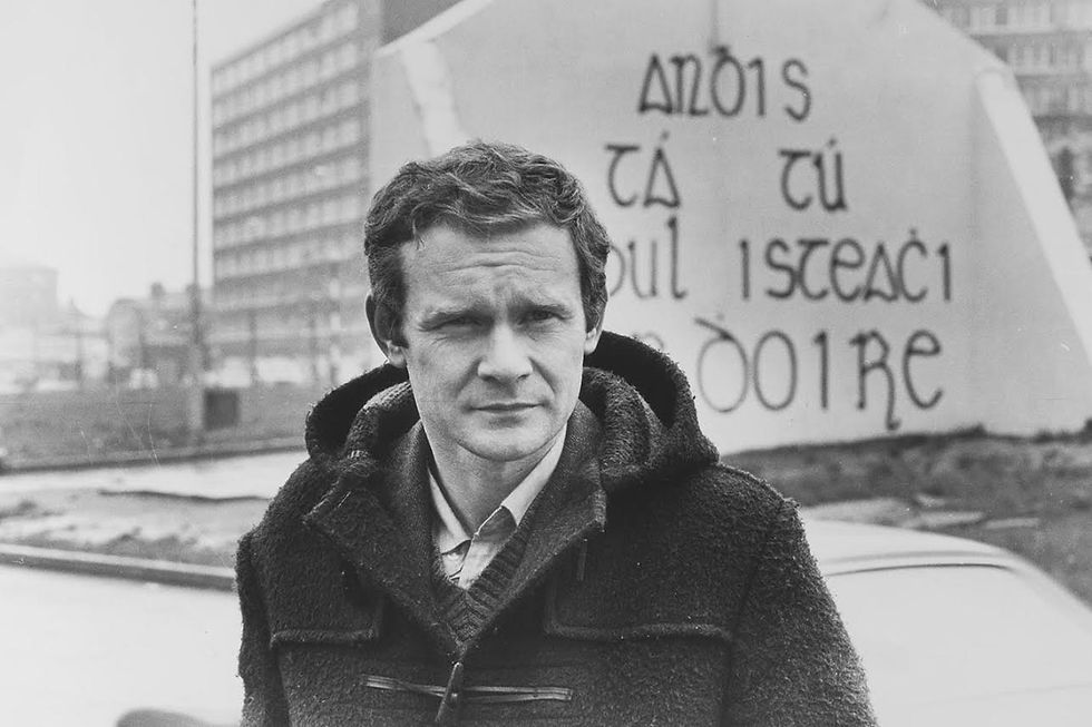 A young Martin McGuinness pictured at Free Derry Corner.
