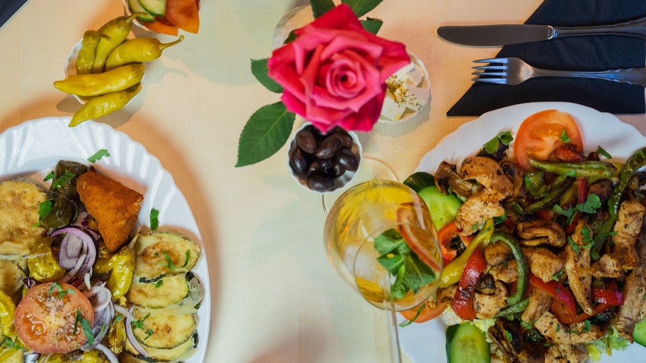 Arranged Food and Objects