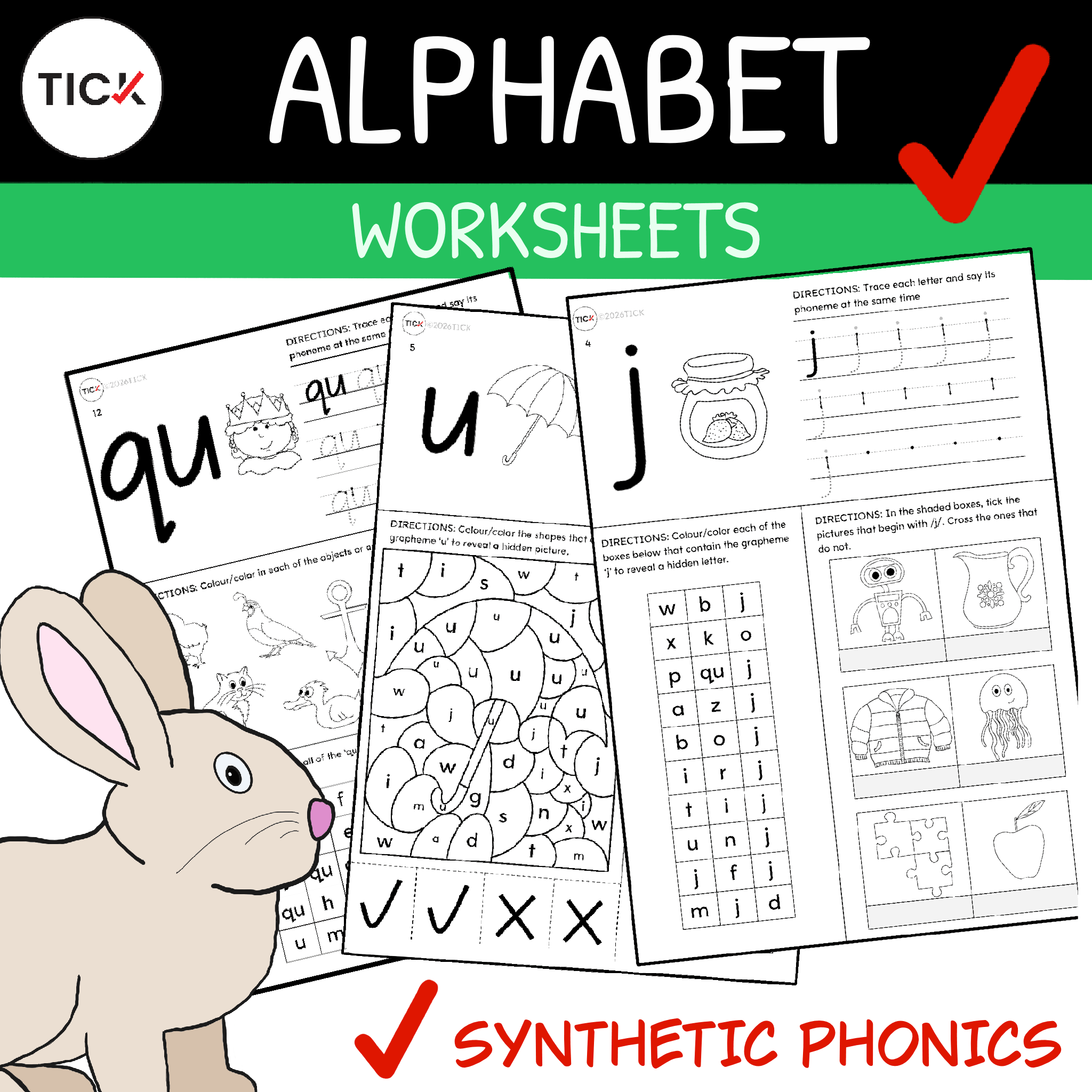Alphabet Worksheets - Introducing Graphemes