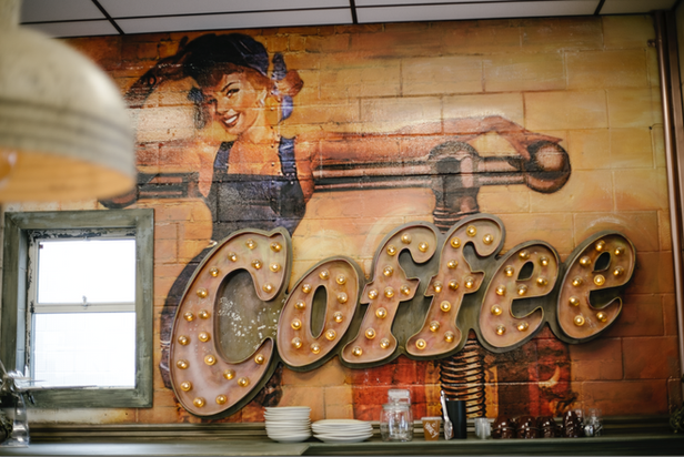vintage coffee lightbox