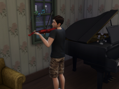 An End to a Good Night with Some Violin Practice