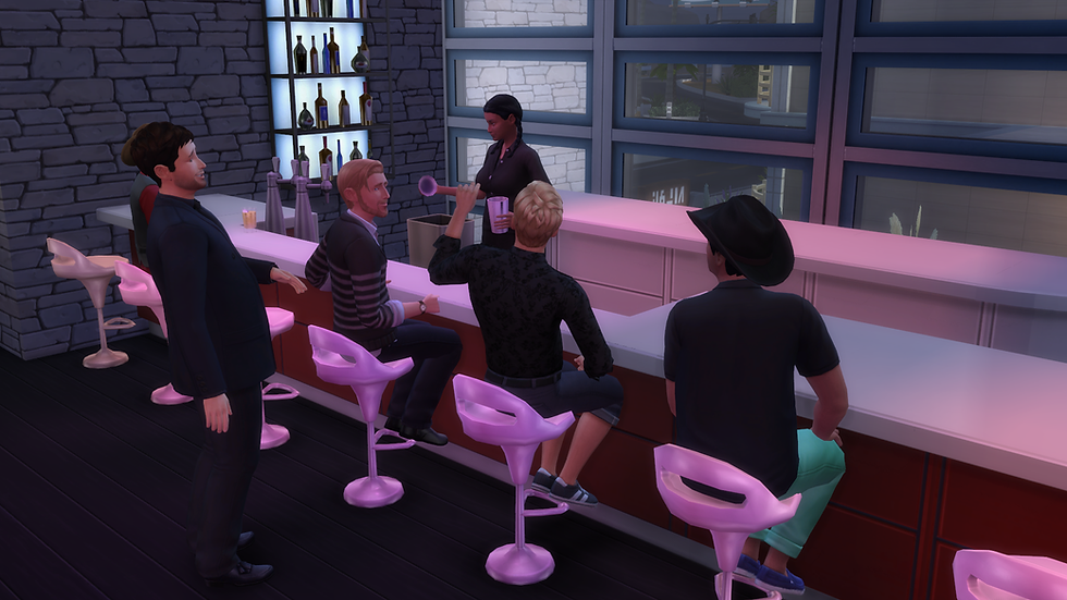 Chatting it up at the Bar
