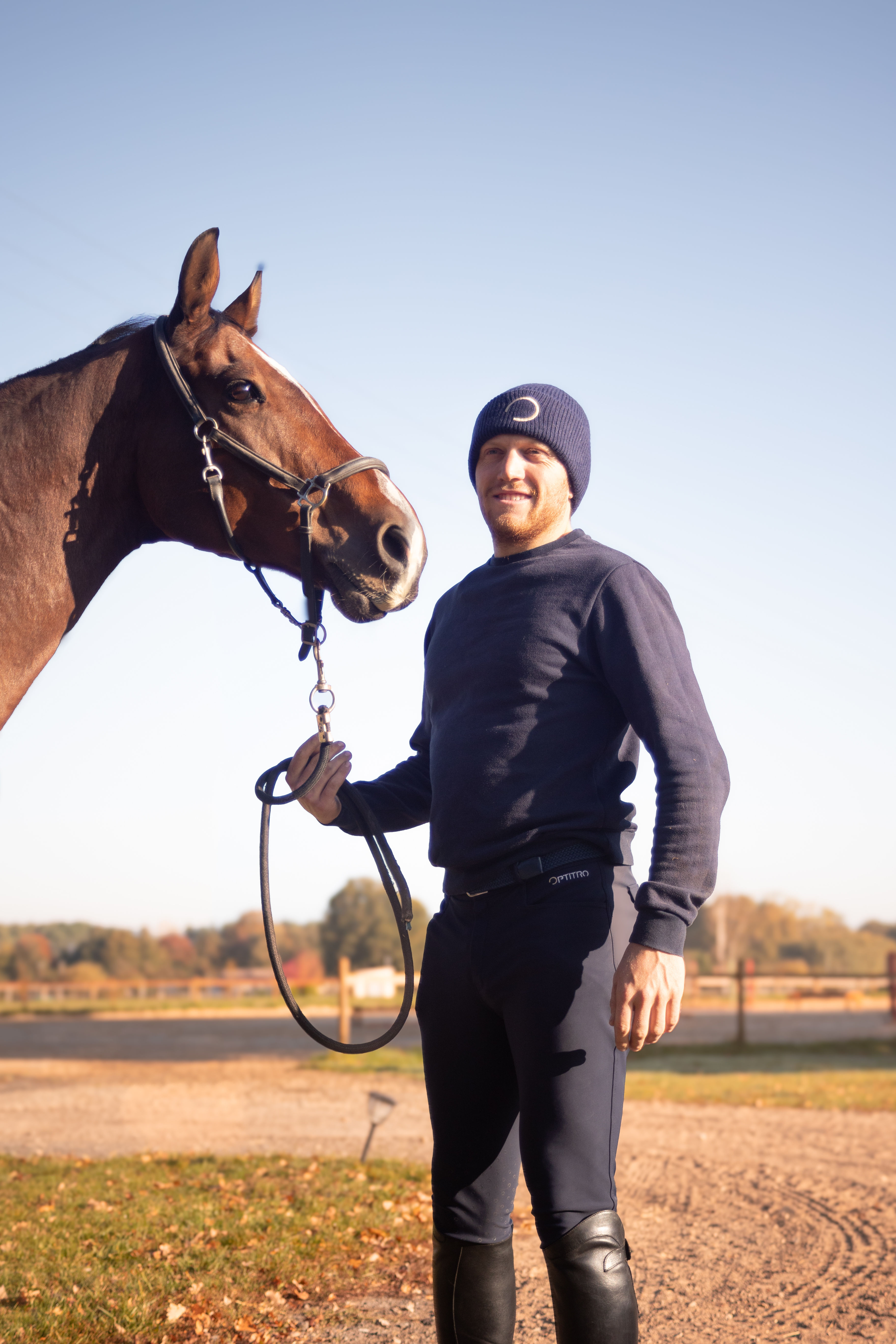Pantalon d'équitation Optitro homme Émile marine