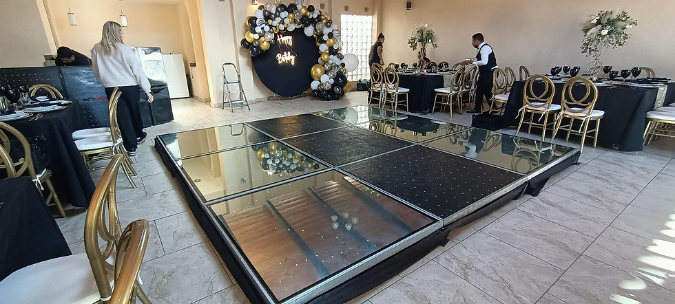 Pista iluminada de cristal