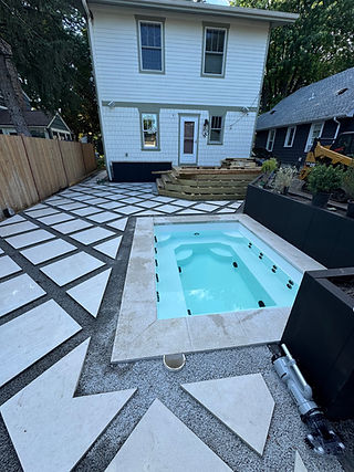 Custom outdoor spa from Anderson Bros Outdoors