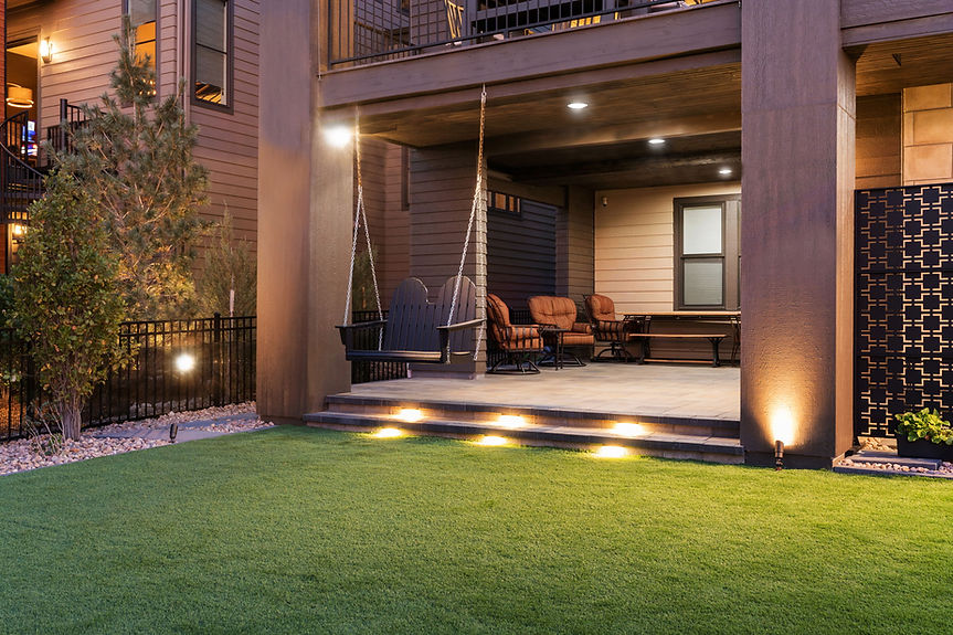 Paver Patio with porch swing.