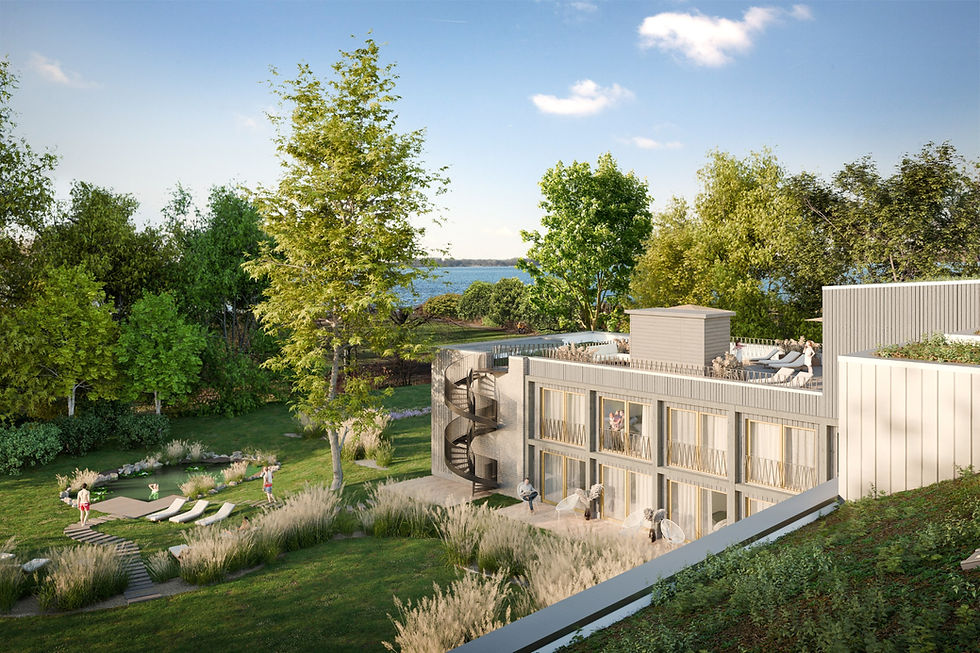 hotel designed by moccaplan, lintas in a sunny setting