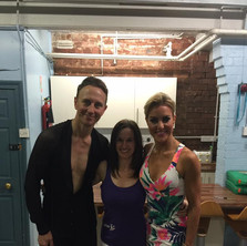 Doing some FitSteps work as a brand ambassador at Lincoln with Ian Waite and Natalie Lowe, 2016