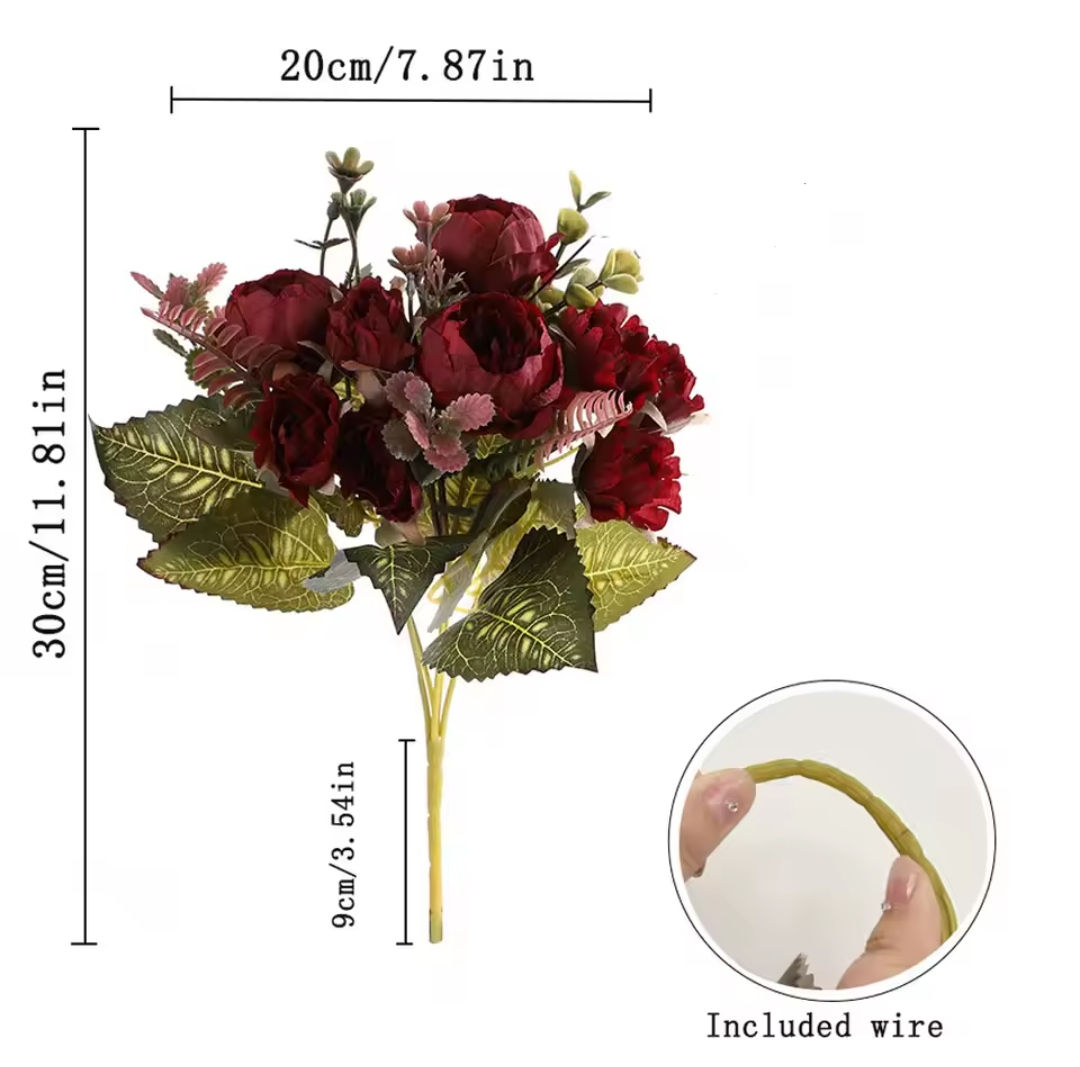 Têtes de roses artificielles en soie pour arche de mariage, décoration d'intérie