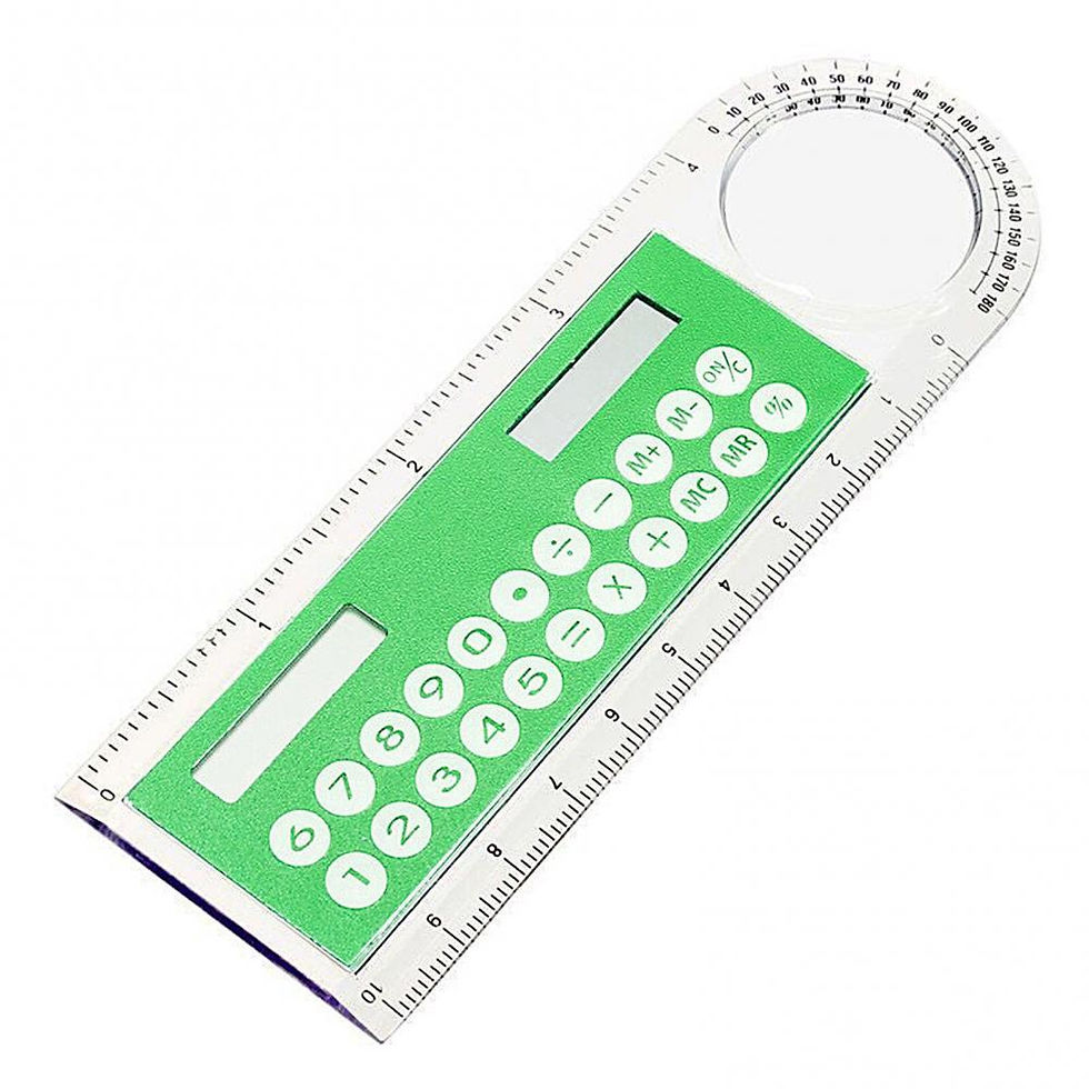 Thumbnail: Mini calculatrice solaire transparente multifonctionnelle universelle pratique
