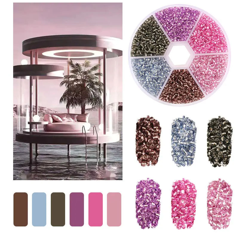 Thumbnail: 2mm Glass Seed Beads Kit, Bracelet Making Kit, Small