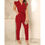 Thumbnail: Women's Ruffle Sleeve V-Neck Pleated Jumpsuit