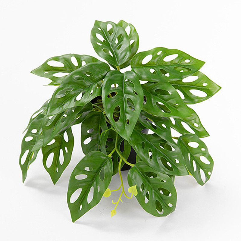 Thumbnail: Artificial Desktop Fake Plants Green Plastic Palm Tree Bunch Flower Material