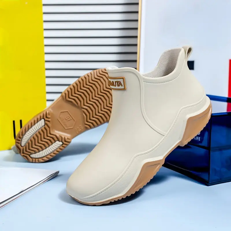 Thumbnail: rain galoshes, rubber garden work shoes