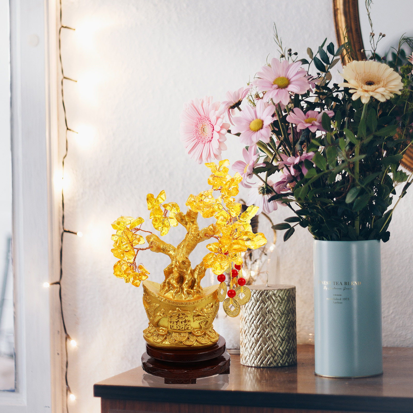 Bonsai Tree Centerpiece Classic Chinese Style Decoration Lucky Table Decor