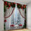 Thumbnail:  Christmas & Green Leaf Digital Print Curtains For Living Room, Bedroom, Kitchen