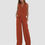 Thumbnail: Vest Suits V-neck Botton Sleeveless Top And Loose Straight Trousers Casual Women