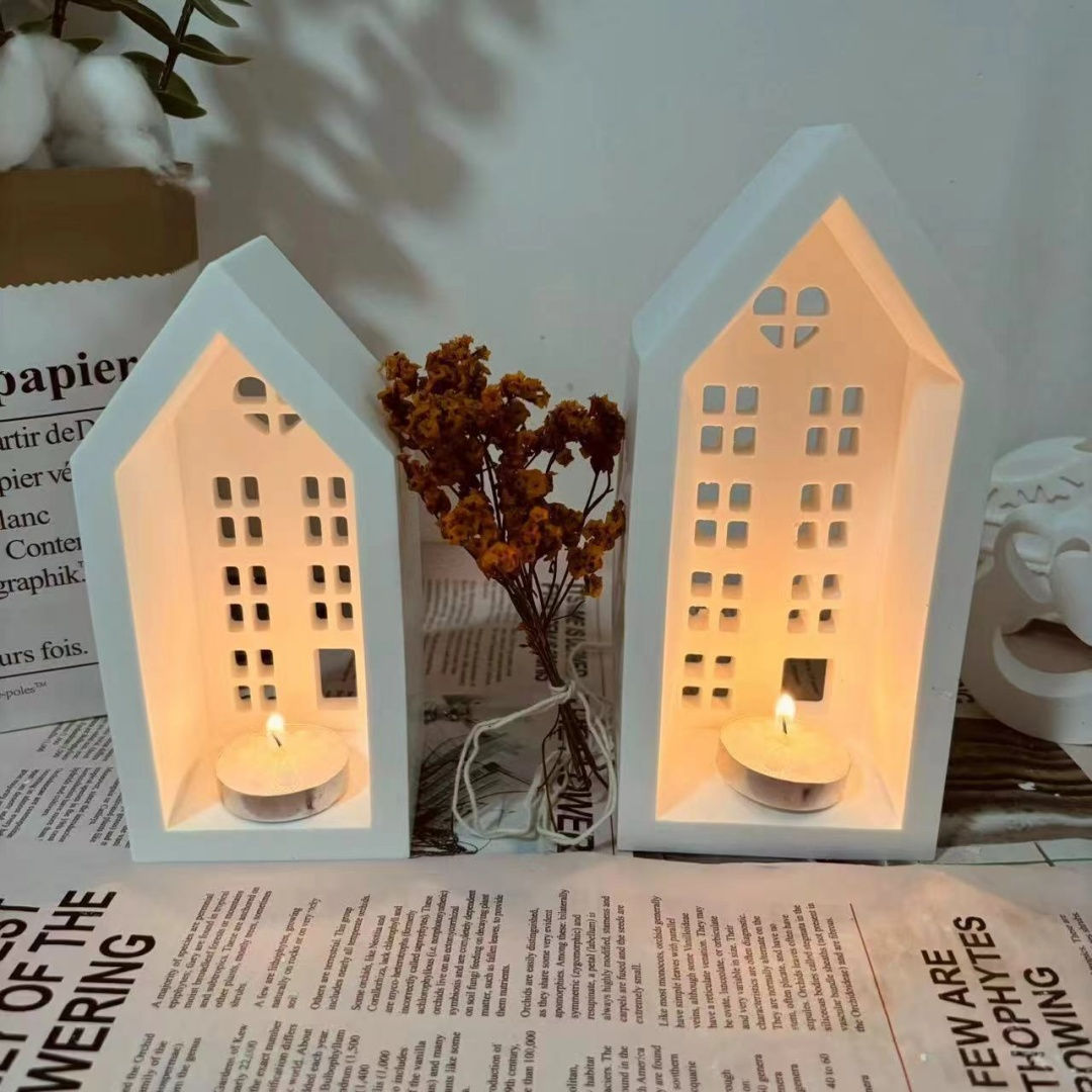 House Scented Candle Silicone Mold Candle Holder Home