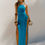 Thumbnail: Strappy Halterneck Long Dress With Double Side Slits Design Fashion Summer