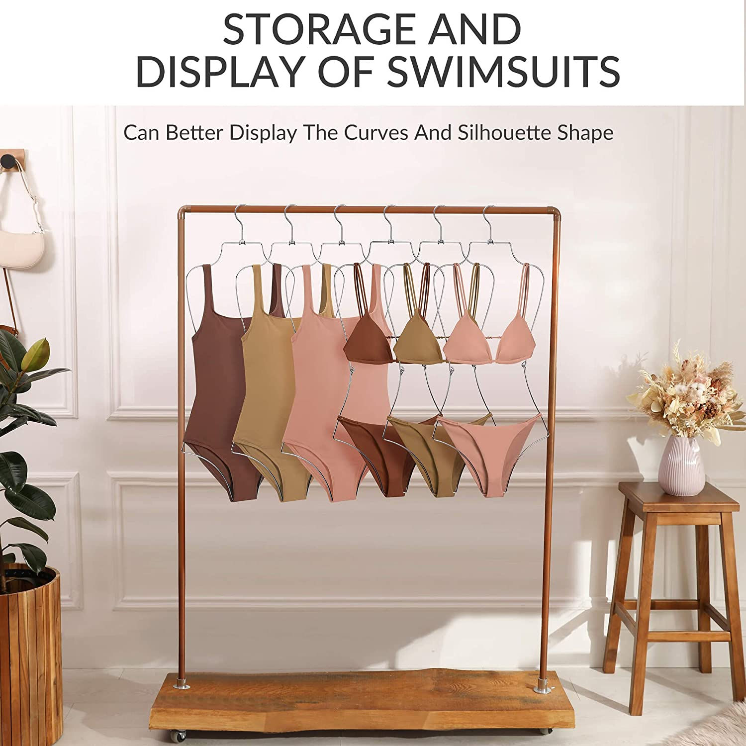 Woman Hanger Gold/Rose Gold Lingerie Foldable Metal Hangers