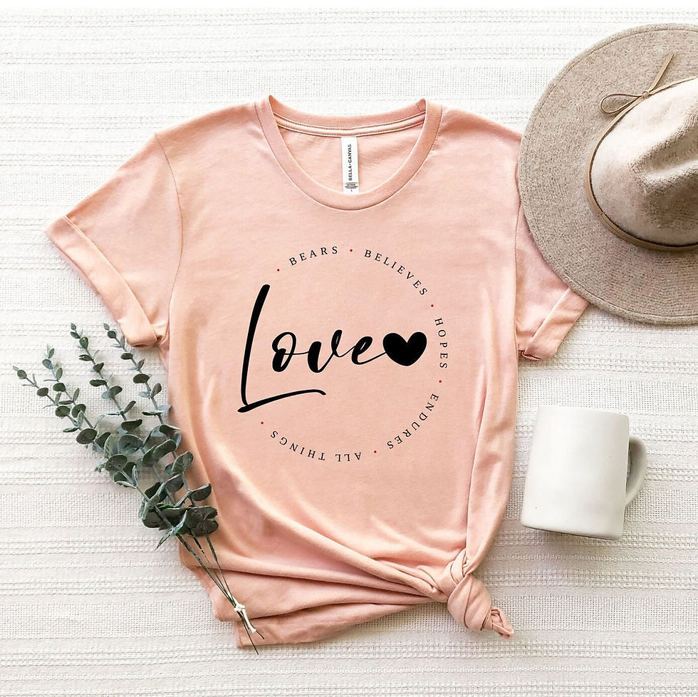 Women T Shirt Circle Valentines Day