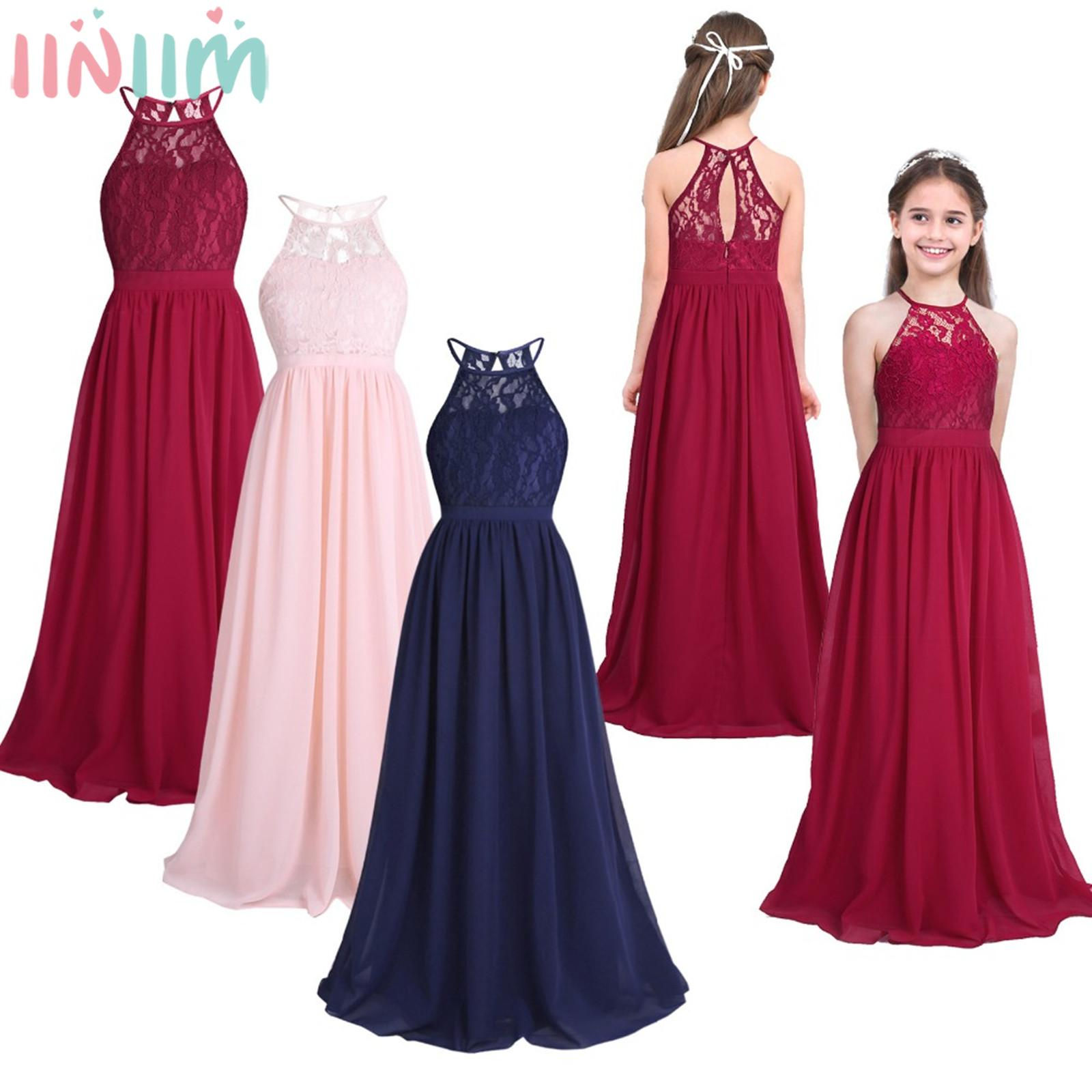 iiniim Childrens Vestidos Birthday Party Dress Kids Princess Summer 