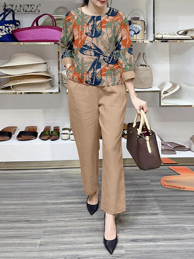 Women Work Pant Sets Fashion 2PCS Casual Tracksuit Two Piece Sets Outfits