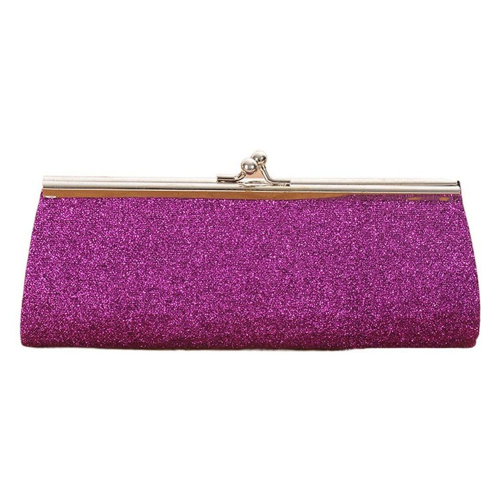 Thumbnail: Glitter Clutch Purse Handbag Evening Shoulder Bag
