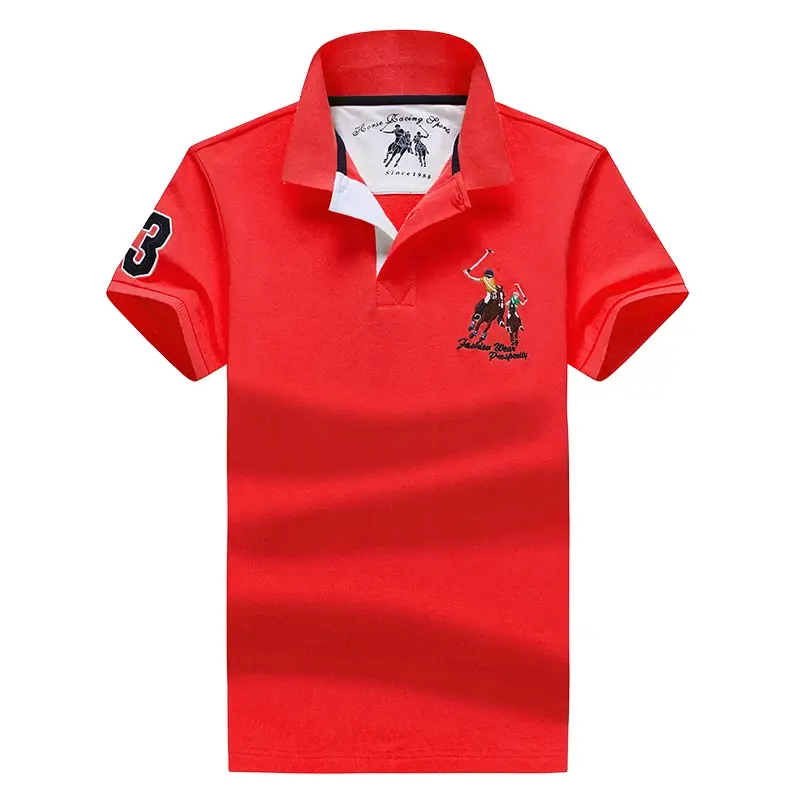 Thumbnail: Summer Cotton Polo Shirt Men Casual Business 