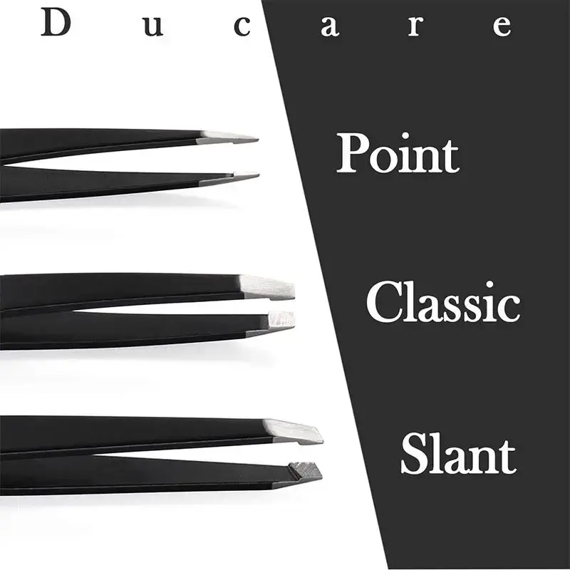 Miniaturbild: DUcare 3pc Professional Tweezers for Eyebrows Lash Twizzer Stainless Steel
