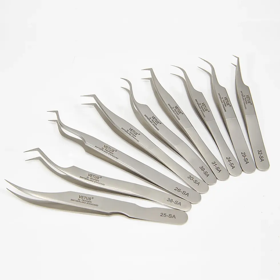 Thumbnail: VETUS 1 Pcs Volume Lash Tweezers Stainless Steel Eyelash Tweezers for Eyelash