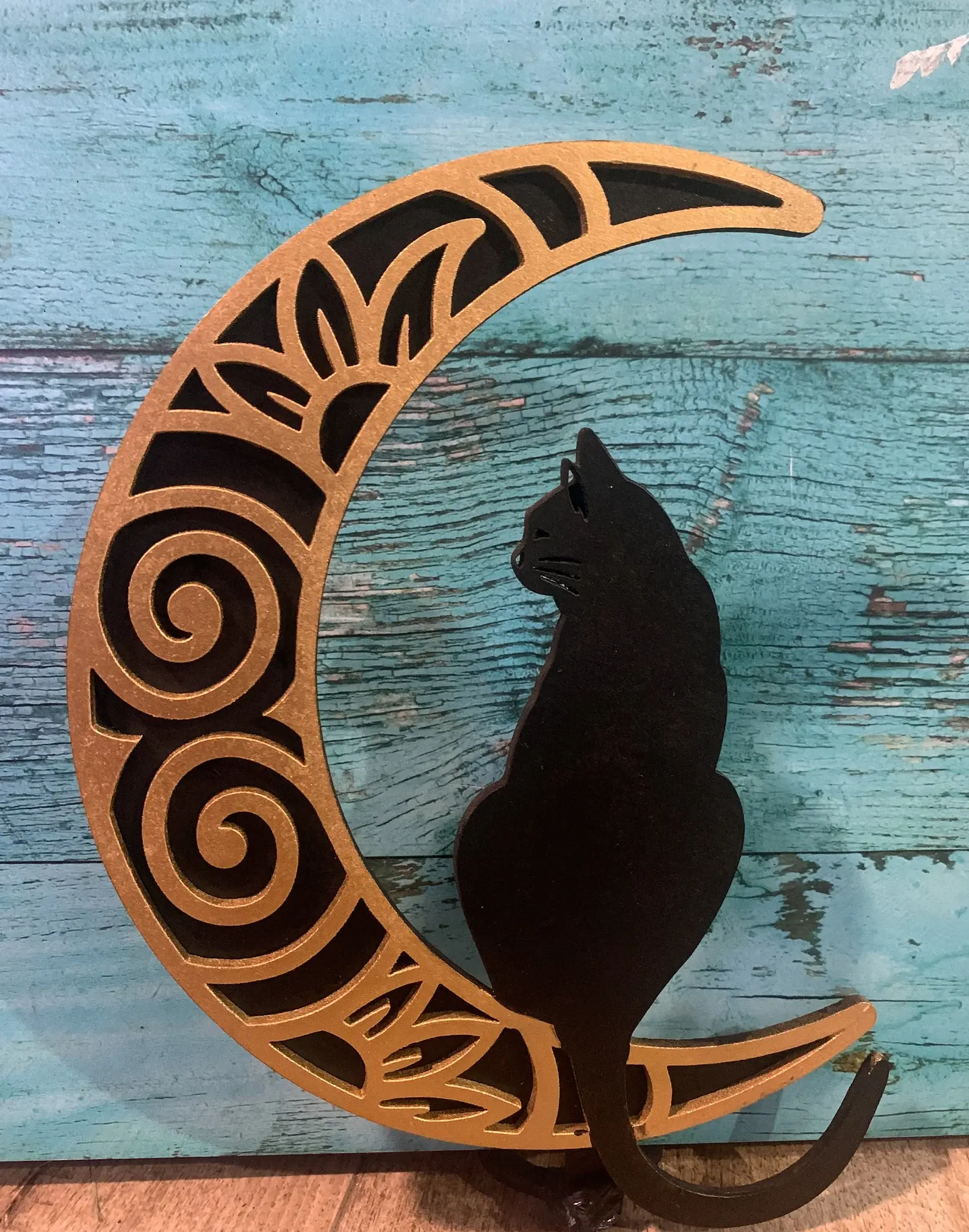 Moon Black Cat Tree Topper