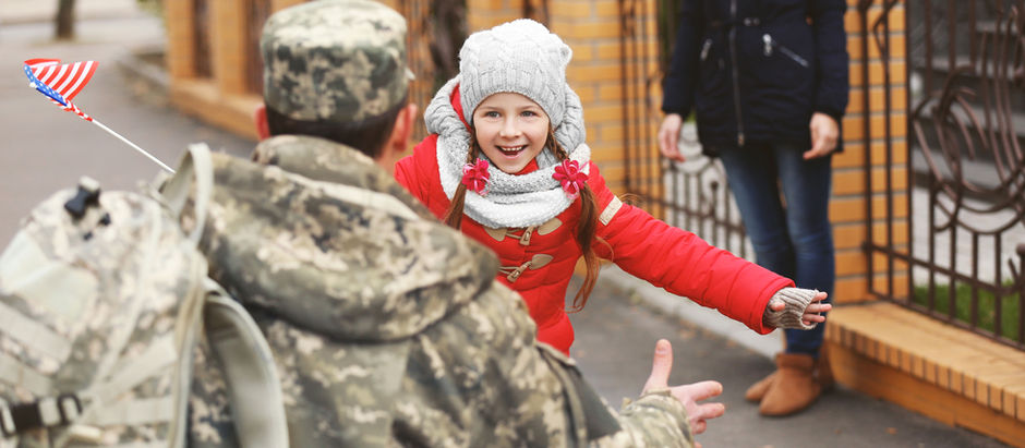 Military family reunion