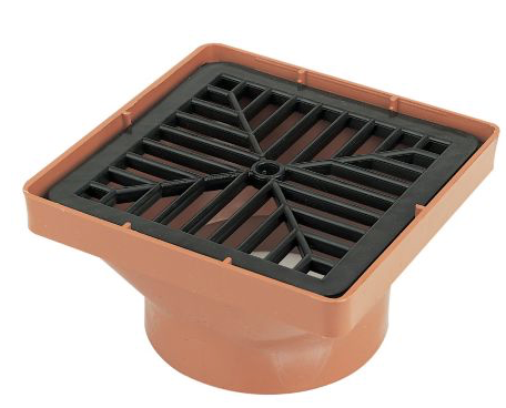 FLOPLAST UNDERGROUND DRAINAGE SQUARE HOPPER & GRID (DIA)110MM | CBS
