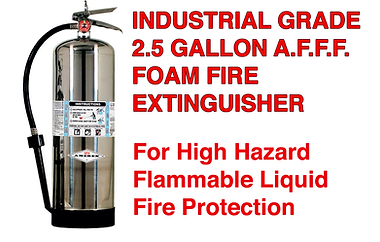 We offer AFFF (Aquous Film Forming Foam) that are excellent for Class A & B Flammable liquids