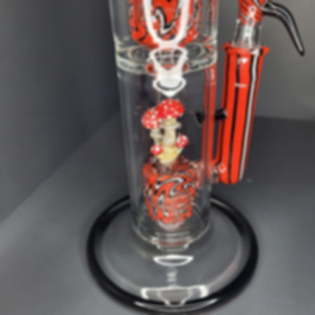 18" Double Amanita Mushroom Perc - Bowl included