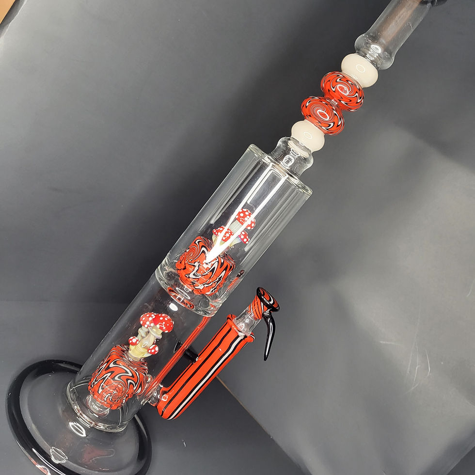 Thumbnail: 18" Double Amanita Mushroom Perc - Bowl included