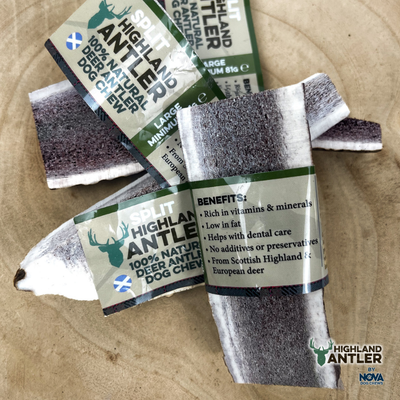 Thumbnail: Highland Antler Dog Chew - 100% Natural - Split