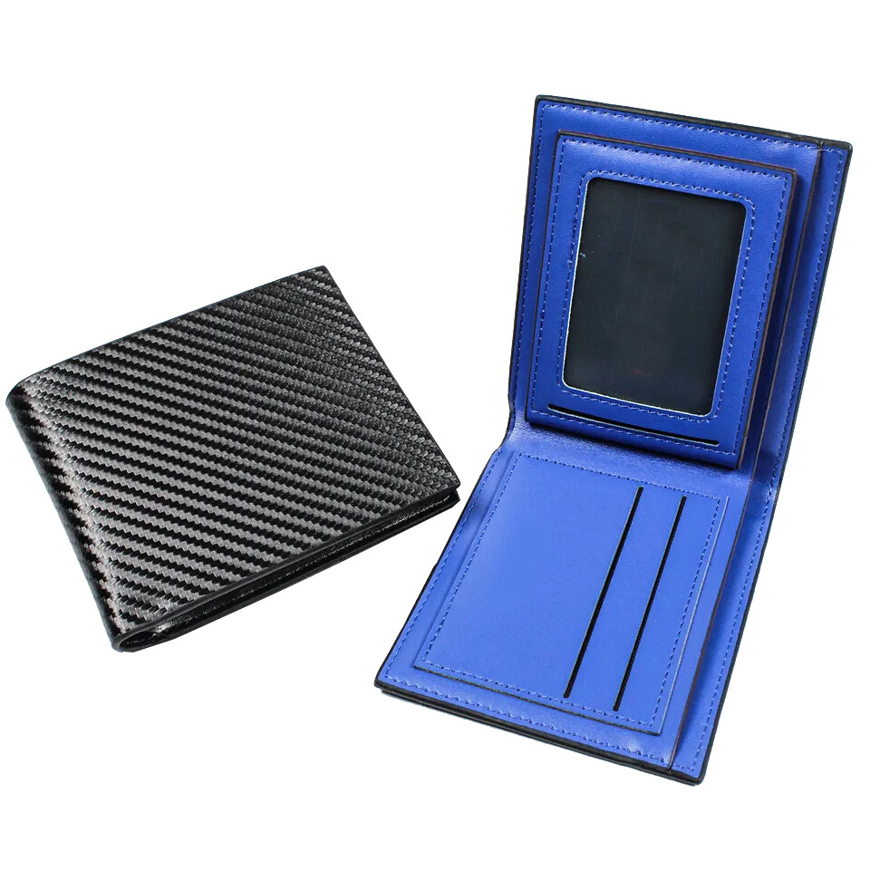 Thumbnail: Slim Leather Style Multi Function Card Holder Purse with RFID (Black)