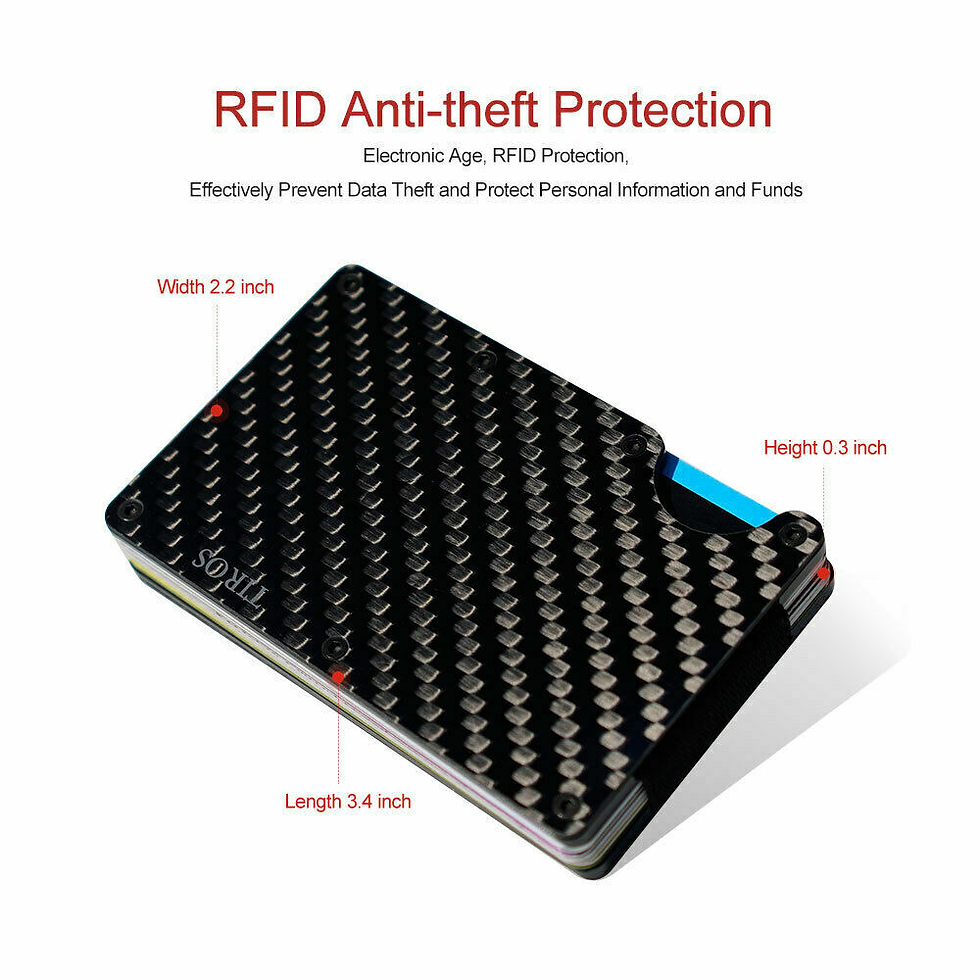 Thumbnail: Minimalist Slim RFID Protector ID Card Leather Pocket Wallet 