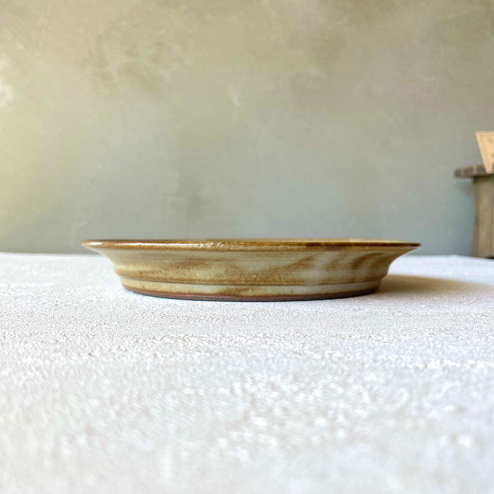 サムネイル： 渡邉由紀　リム皿　6寸　薄茶