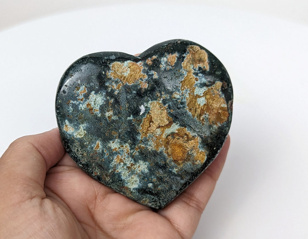 Uruguayan Rainbow Amethyst Heart